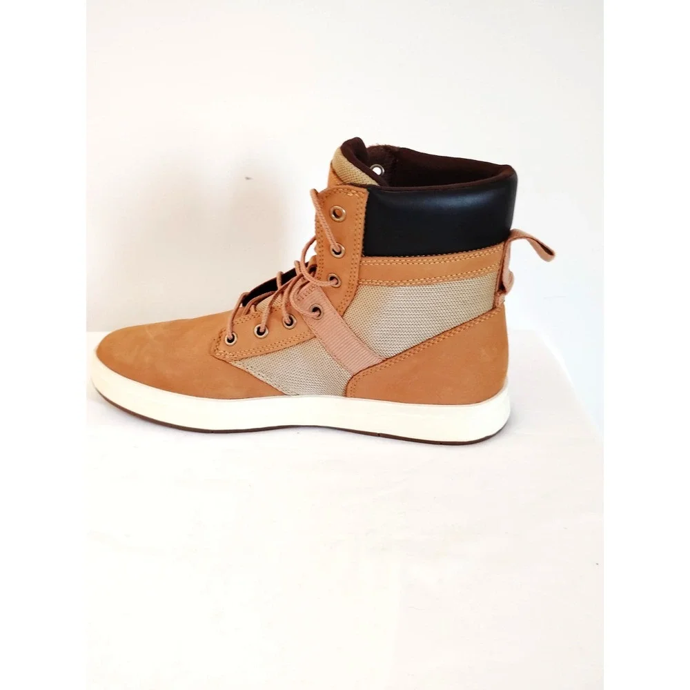 Timberland Square Davis Chukka Boots Tan Leather Textile Men 9.5 Streetwear NWOT